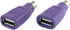 USB to PS2 Adapter 2PCS Purple USB Female to PS/2 Male Converter Adapter for Mouse and Keyboard...
